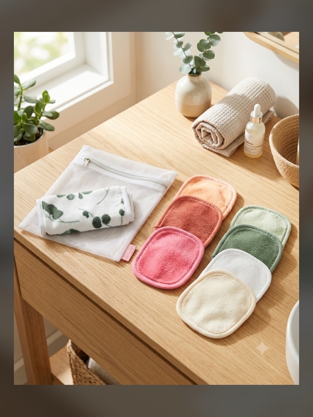 Reusable Facial Cloth Set- Assorted Pastel Colors- NWOT